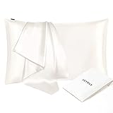 LILYSILK 25 Momme Seide Kopfkissenbezug Kissenbezug Kissenhülle Seidenkissenbezug mit Hotelverschluss 1 Stück aus 100% hochwertigster Maulbeerseide(Elfenbein, 40x80cm) Verpackung MEHRWEG