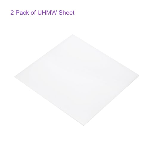 Image of DMiotech 2 Pack 10 x 10 x 0.1 Inch Plastic UHMW Sheets, Ultra High Molecular Weight Polyethylene, Opaque White Polyethylene Board for Automotive, Chemical, Manufacturing, DIY Home Kitchen