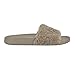 Calvin Klein Women's Amaya Sandal, Light Grey Shearling Logo 051, 5