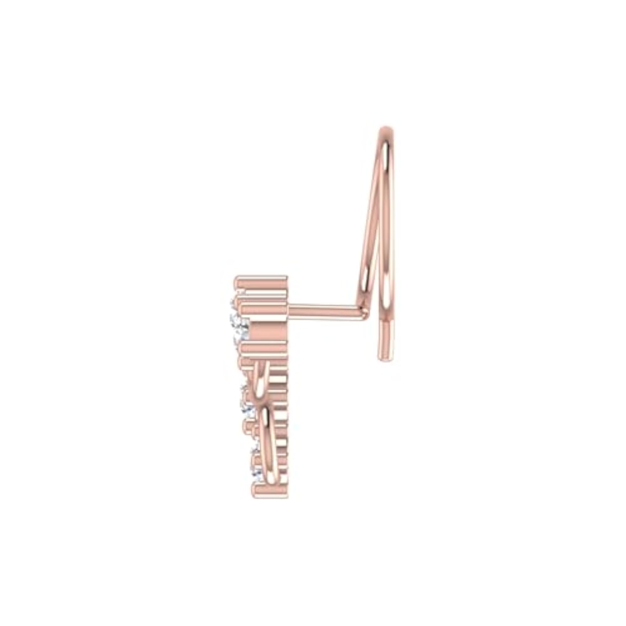 Women's 9K BIS Hallmarked Rose Gold Stud Nosering