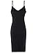 Zalalus Cocktail Party Dresses for Women 2024 Spaghetti Straps Wrap Ruched Sheath Evening Party Night Club Dress Black Medium
