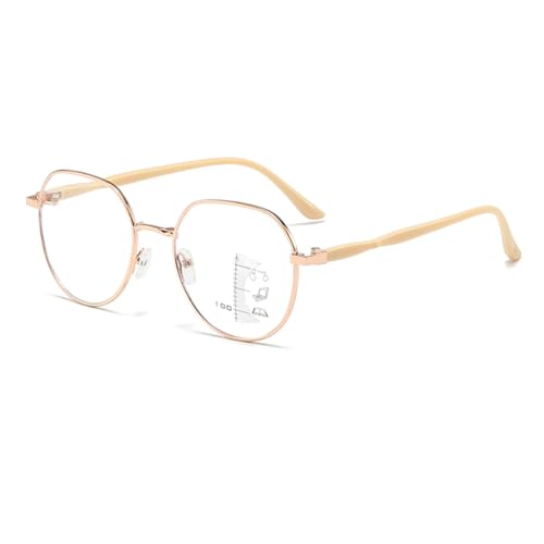 JIETIAN Gafas de Lectura con Lente de Resina asférica de 1,56 y Zoom Inteligente HD Anti luz Azul para Mujer,03,+2.5