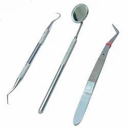 PMT Instrument Kit Pack Of 3 Piece (Mouth Mirror With Handle, Explorer, Tweezer) SET OF 5 PACK-image-39
