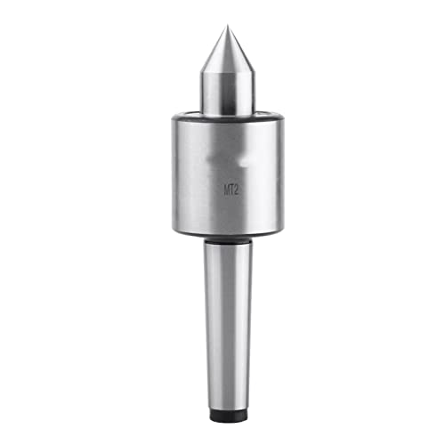 Wood Lathe Live Center Heavy Duty Woodworking MT2 Accuracy Rotary Lathe Live Revolving Center Tool Steel Metal Work Tool for Lathe