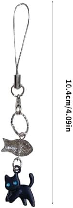Oxxggkao Adorable Fish Keyring Pendant Decorative Accessories Acrylic Alloy Texture Phone Strap Suitable for Everyday Use Phone Charm Accessory — view 2