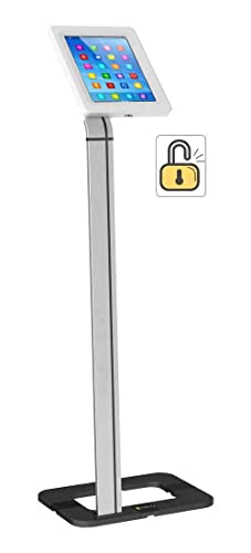 Techly NP 026197 - Soporte de suelo con llave de seguridad para iPad/tabletas 9.7'-10.1' Silver