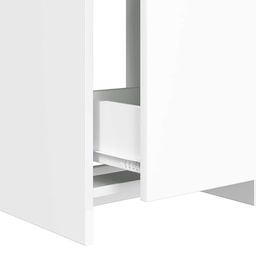 Mueble de baño para lavandería e interior en madera blanca funcional 8