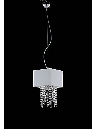 Lustre en tissu blanc et cristal Jolie sp1 d.20 pour couloir