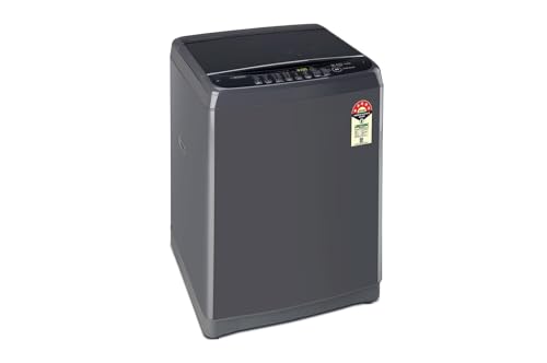Image of LG 8 Kg 5 Star Inverter TurboDrum Fully Automatic Top Loading Washing Machine (T80SNMB1Z, Smart Closing Door, Middle Black)