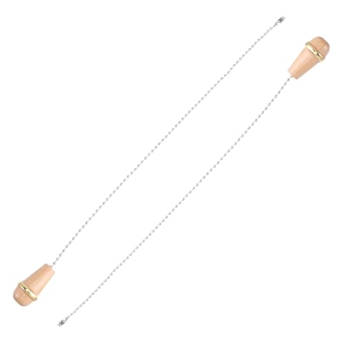 KOMBIUDA 2 Piezas Cadenas Duraderas para Ventilador de Techo y Lámparas Accesorios Decorativos para Tiradores Instalación Fácil y Compacto Color Madera Oscura Uso
