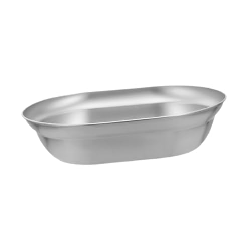 FytStycale Stainless Steel Bowl Soup Bowl Tableware Reusable Easy Cleaning Camping Bowl Dinnerware for Beach Self Driving Party Family