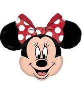 Large Minnie Mouse Helium Foil Balloon 35" x 30" (supplied flat)