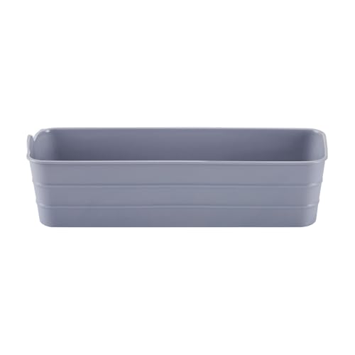 Image of KOLORR Flexi Tray Narrow Flexible Space-Saving Storage, Stackable Storage Organizer, Drawer Organizer Trays for Home, Washroom, Office, and Kitchen Organization Pack of 3 - Grey