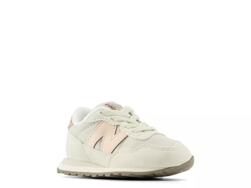 New Balance Kids 237 Bungee Sneaker, TURTLEDOVE/VINTAGE ROSE, 6 W Toddler (1-4 Years)