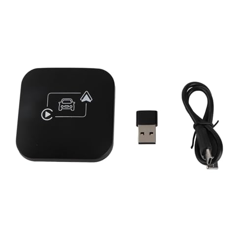 Klanata Adaptateur CarPlay et Android Auto sans Fil avec Bluetooth 5.0, boîtier vidéo multimédia Universel pour Netflix et Youtube, convertit Les systèmes filaires en sans Fil,