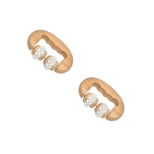 HAPINARY 2 Pcs Manual Massage Utensil 2 Bead Roller Massager Handheld Ergonomic Handle for Home Travel -  V2542SE18GY