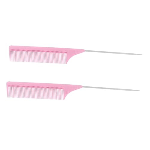 PACKOVE 2pezzi Pettine Di Topo in Di Carbonio Pettine Per Cotonare Punte Da Parrucchiere in Acciaio Inossidabile Per Separazione