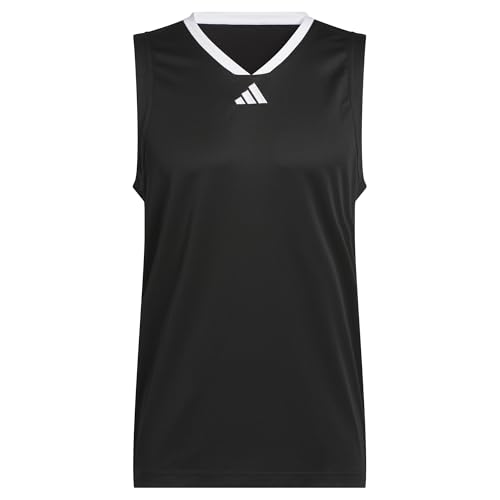 adidas Uomo Basketball Legends Tank, Black/White, L