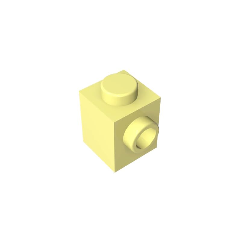 Gobricks GDS-635 Brick Special 1x1 with Stud on 1 Side 50PCS Compatible with Lego Toy 87087 DIY Parts and MOC Components for Major Brick Brands Color:Bright Light Yellow โ image 1