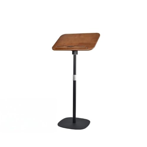 Emidor フロア読書ラック 昇降式 ブックスタンド 高さ 角度調整可能 木製 スタンディングデスク/読書台/プロジェクター台 多機能 床置き式 書見台 製図板/楽譜/料理本対応 おしゃれ 北欧風 (A,90CM)