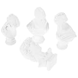 ERINGOGO Griechische Mythologie Miniatur Büsten 4 Stück Resin Skulpturen Tragbare Renaissance Figuren für Kreative Projekte und Dekoration