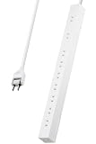エレコム 電源タップ 10個口 5m 雷ガード ほこりシャッター 【 マグネット 回転脚パーツ 吊り穴 】 スイングプラグ ブラック ECT-2650WH