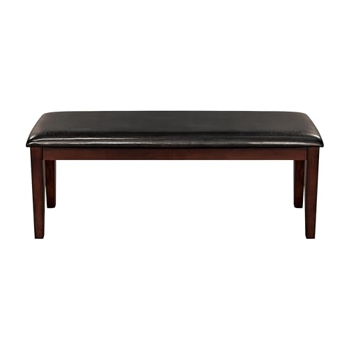 Amazon.com - ZJMTOCYU Classic Cherry Finish Wood Frame Bench