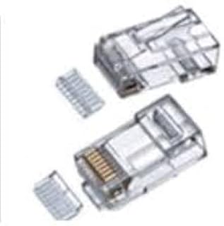 DIY-Kit 10Pcs PLUG MASTER P8-018-2-2-E 8P8C-R RJ45 CAT5E 50U GOLD PLATED WITH BEVEL INSERT 24-26 AWG - PLUG MASTER P8-018-2-2-E 8P8C-R RJ45 CAT5E 50U GOLD PLATED WITH BEVEL INSERT 24-26 AWG