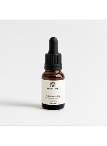 Aceite de Rosa Mosqueta 100% Puro y Bio MAKTUK BOTANIC COSMETIC - Ayuda a Mejorar la Apariencia de Cicatrices, Estrías y Arrugas - Aceite Facial y Corporal para Pieles con Deshidratación - 30 ml