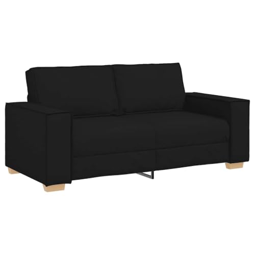 vidaXL Canapé 2 Places Noir 180x78x84 cm Tissu