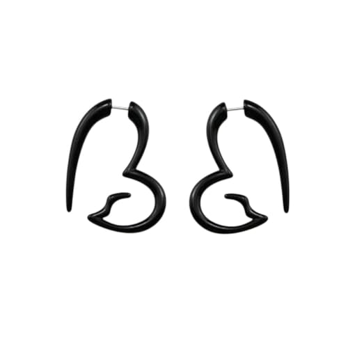 HAERIETWOAT New 2026 Pair Black Acrylic Cheater Spiral Ear Taper Gauges Expanders Earring Tunnel Plugs Piercing Body Jewelry Fashion Trendy Accessories Creative Gift
