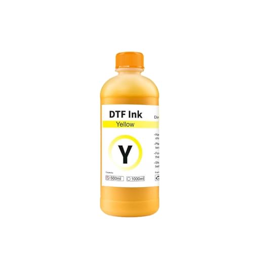 Encre impression DTF jaune 500ml compatible film PET imprimante textile F2000 1390