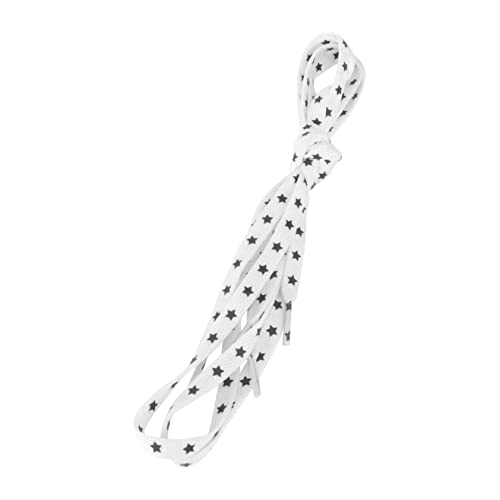 LIFKOME Cordones Planos Reflectantes Con Diseño De Estrella Cordones Luminosos Para Zapatos Deportivos Unisex Accesorios Duraderos Para Zapatillas y Calzado Casual Blancos