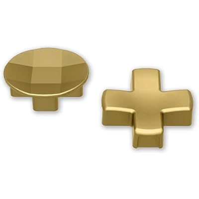 eXtremeRate 2Pcs Metalic Hero Gold Magnetic Stainless Steel D-Pads, for Xbox Elite 1/2 Controller, Replacement Parts Directional Pad Button Kits for Xbox One Elite & Xbox One Elite Series 2 Controller