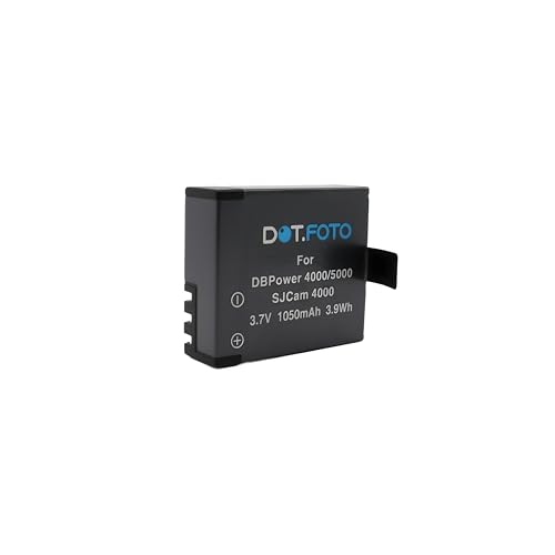 Dot.Foto SJ4000B Premium 3.7v / 1050mAh Batterie Rechargeable pour SJCAM M10, SJ4000, SJ5000, SJ5000 Plus, SJ6000, SJ7000, SJ9000