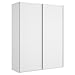 Homely - Armario de Dos Puertas correderas Slide Color Blanco Brillo 204x150x65 cm