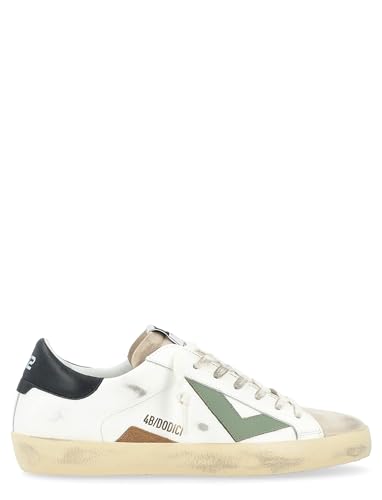 Sneaker uomo 4B12 in pelle bianco/salvia US25QB04 SUPRIME-U203 43