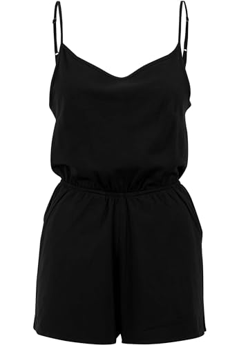 Urban Classics Damen Relaxed Jumpsuit Ladies Short Spaghetti TB1531, Gr. Medium, Schwarz (Black 7)