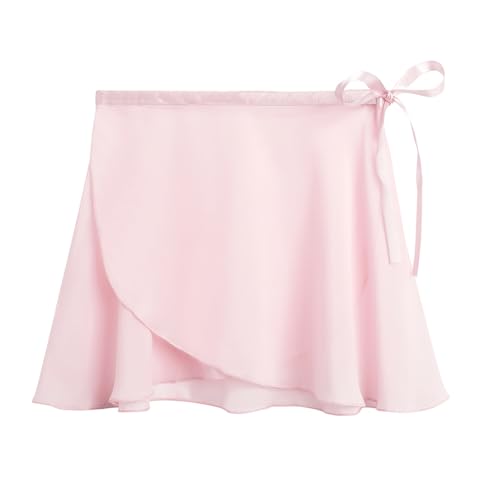 Stelle Ballet Skirt Women Chiffon Sarong Wrap Skirt Adjustable Tie Adult Dance Skirts (Ballet Pink,L)