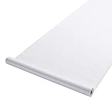 Leaf Print White Aisle Runner for Wedding Ceremony, Reception, Indoor and Outdoor Banquets (3 x 50 ft)