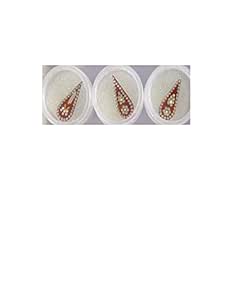 OJ Dulha Tikka Long Groom Bindi Rajasthani Red Color 1 Line Stone Stud ...