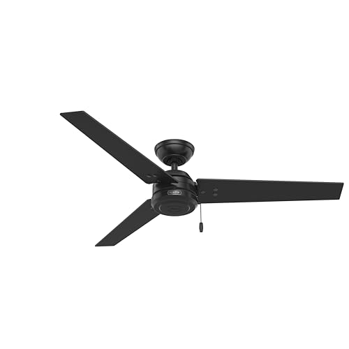 Hunter 52-inch Matte Black Ceiling Fan Without Light