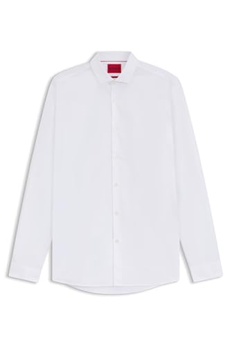 HUGO Mens Erondo Shirt, White (Open White 199), 15.5 UK