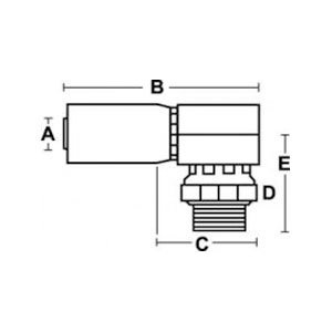 HC-MPX90 Male NPTF Pipe Swivel 90 Part No: A-MPX90-12-12