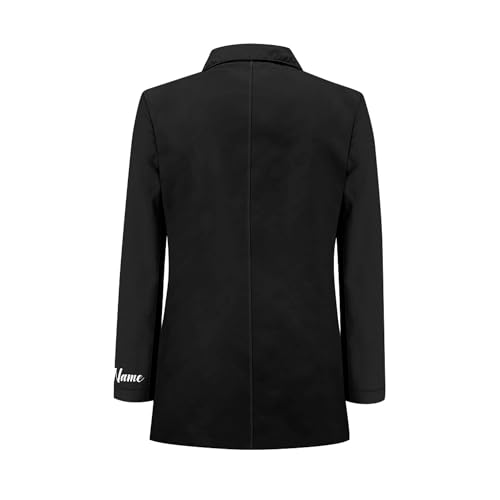 Men's Casual Blazers Customized Logo&Company Name Work Uniforms Open Front Lightweight Office Jackets (2XS-3XL)2