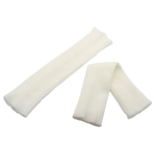 Image of FZBNSRKO Women Girls 80s Knit Leg Warmers Ribbed Long Leg Warmers for Party Sports Accessories