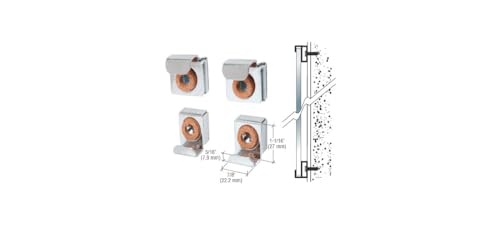 Image of CRL 50655B Nickel Plated E-Z Mount Mirror Clips - Bulk Package of 50 Sets
