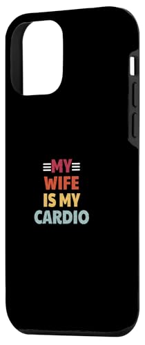 Coque pour iPhone 12 mini Drôle Gym Couple Entraînement Mariage My Wife Is My Cardio – vue 2