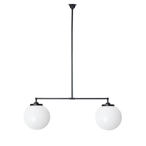 Lampe Moonlight T 2 lumières haut de gamme en verre opalin