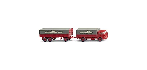 Preisvergleich Produktbild Wiking 041203 H0 Henschel Pritschenhängerzug HS 14 / 16 Spedition Beißner
